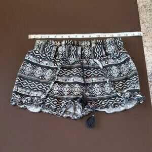 No Boundaries Black and White High Waist Shorts